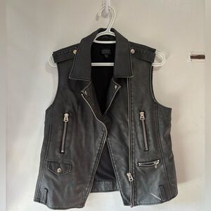 TOPSHOP LEATHER VEST | SIZE 8